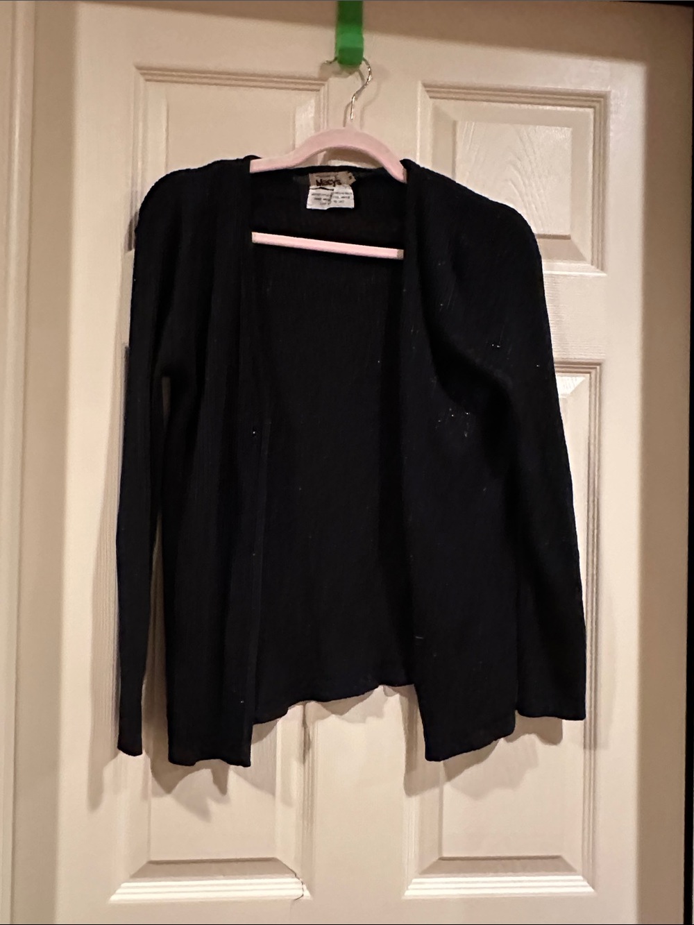 Macy's Black Open-Front Knit Cardigan